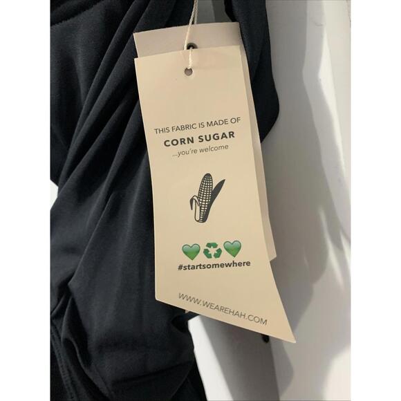 We Are HAH Swimsuit Bodysuit Free People Pull It Thru Bodycon Black Medium New - Picture 4 of 9